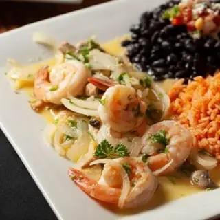 Camarones Salvajes shrimp in a light sauce